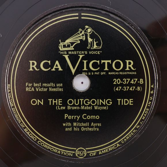 Perry Como – Hoop-Dee-Doo / On The Outgoing Tide 1950 10" 78 rpm Record 20-3747 - Picture 3 of 16
